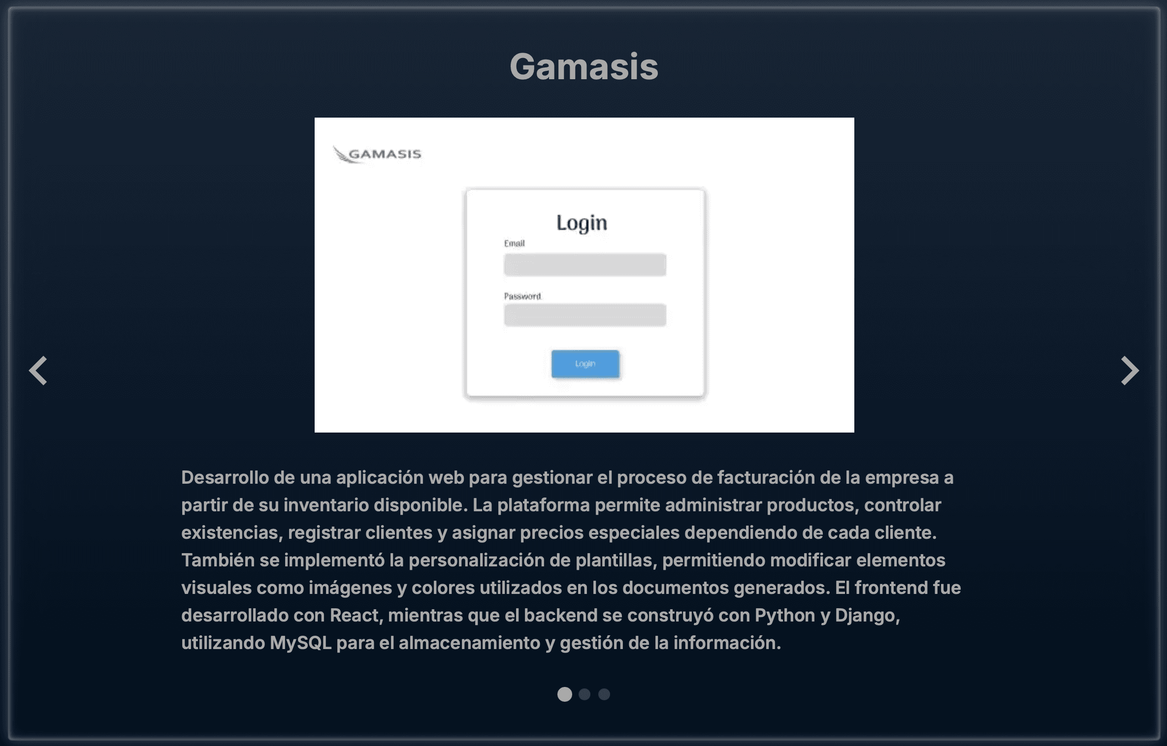 Vista previa de proyectos